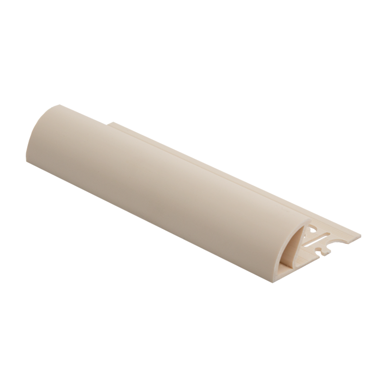 Round Edge Plastic Tile Trim Soft Cream ETR by Genesis Premium Tile Trim